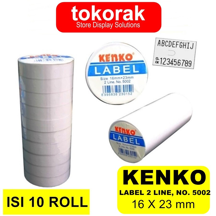 

KENKO STICKER LABEL 2 BARIS ISI REFILL STIKER 2 LABEL MX6600A