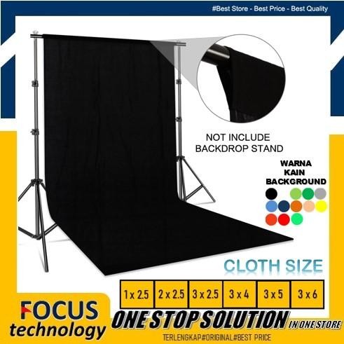 Background Foto Kain Hitam Polos Backdrop Studio Muslin Kaos