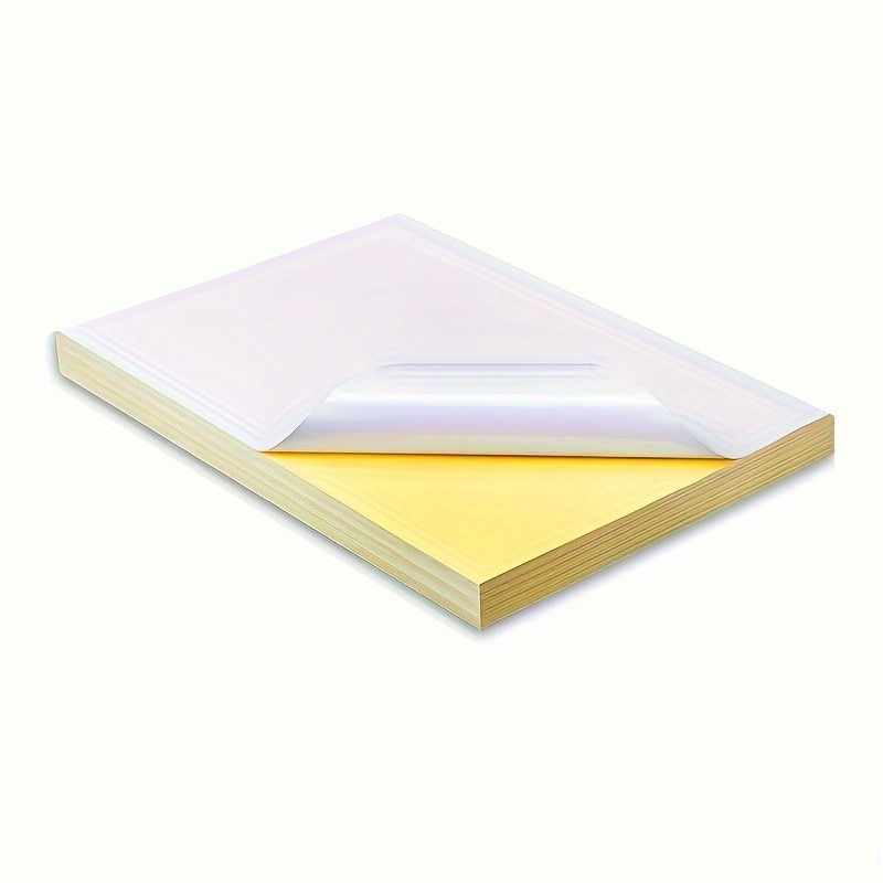 

50 Sheets Label Printing Paper & A4 Size Stickers, For Laser Printer And Inkjet Printer, Adhesive