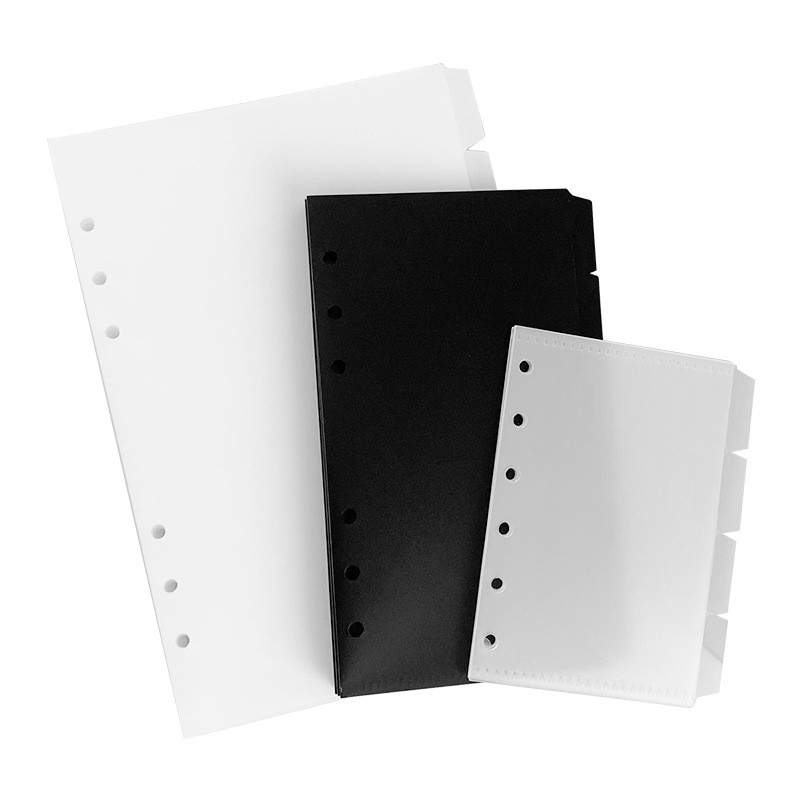 

A5 A6 A7 Binder Pp Pocket Divider Pockets Folders For 6 Ring Notebook Divider Page Waterproof Pvc