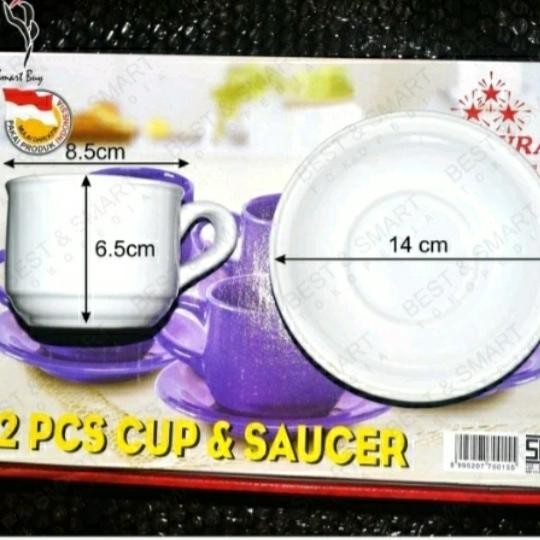 Cangkir Set / Cangkir Teh / Cangkir Kopi warna putih Nikura Set Isi 12 Pcs gelas set HUSUS PENGIRIMN