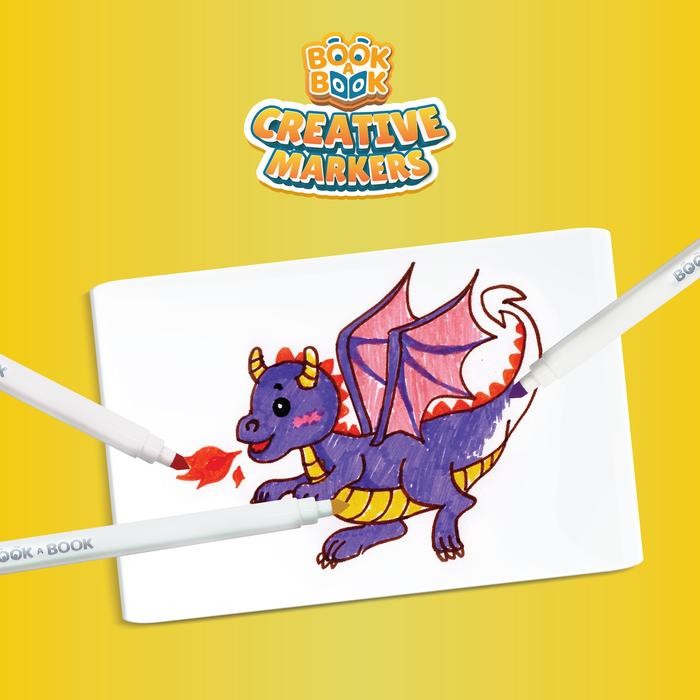 

Non-Toxic Washable Creative Marker By Bookabook.Id (Ujung Tebal&Tipis) #Gratisongkir