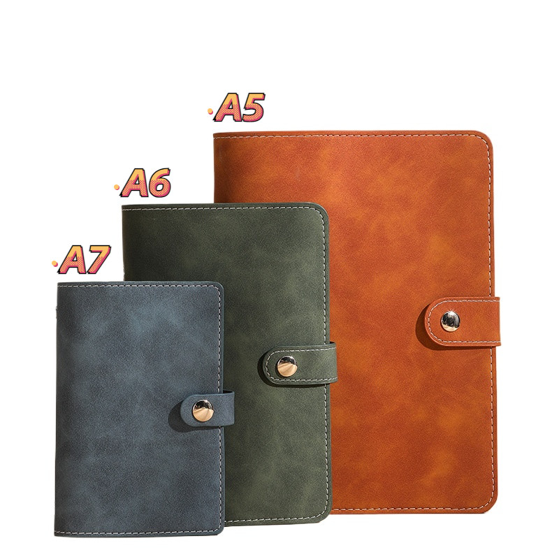 

A6/A7/A5 Loose-Leaf Cash Budget Notebook Cover Pu Book Case Loose-Leaf Notebook Shell Notebooks And