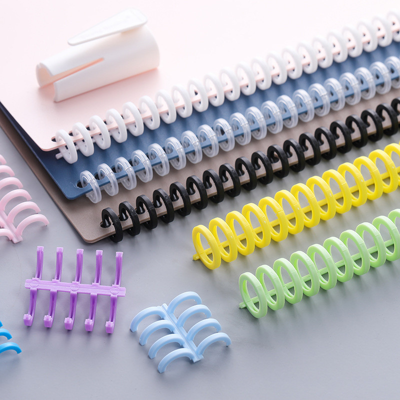

1/10Pcs Diy Spiral Binders 30 Holes Circles Ring Spiral A4 Notebook Binding Clips Loose-Leaf Paper