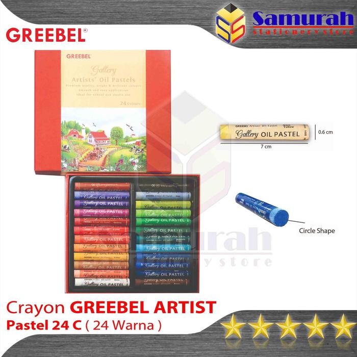 

Crayon Greebel Artist 24 Warna / Krayon Gambar Profesional Mewarnai / Oil Pastel Art Premium 24