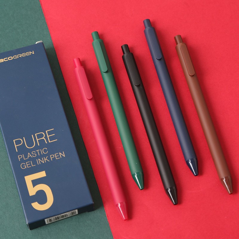 

KACO PURE Vintage Gel Pen Pena Pulpen 0.5mm 5 PCS K1015