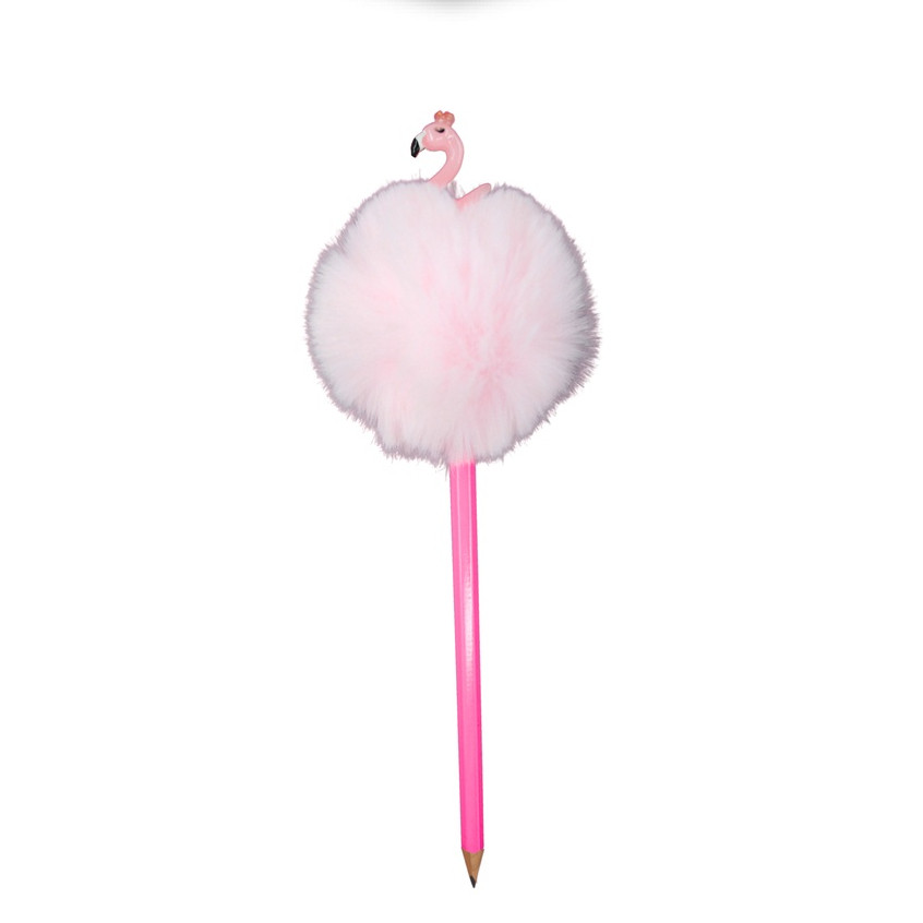 

Wigglo Flamingo Topper Pom-Pom Pencil Kayu 2B