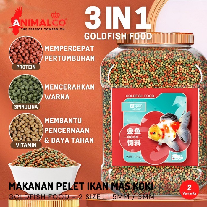 PELET PUM IKAN MAS KOKI - PAKAN PUM IKAN MAS KOKI 1.5MM & 3MM