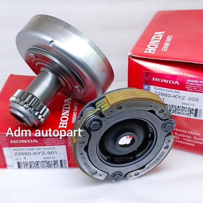 Lonceng Kopling KYZ+Kampas Ganda Assy KYZ Blade 125 Fi Supra X 125 New Fi Supra Helm in