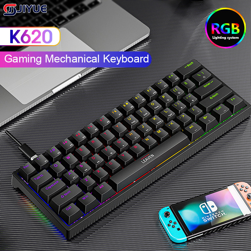K620 Mini Backlit RGB Gaming Mechanical Keyboard Gamer Mechanic Kit 60 Percent DIY Custom PBT Keycap