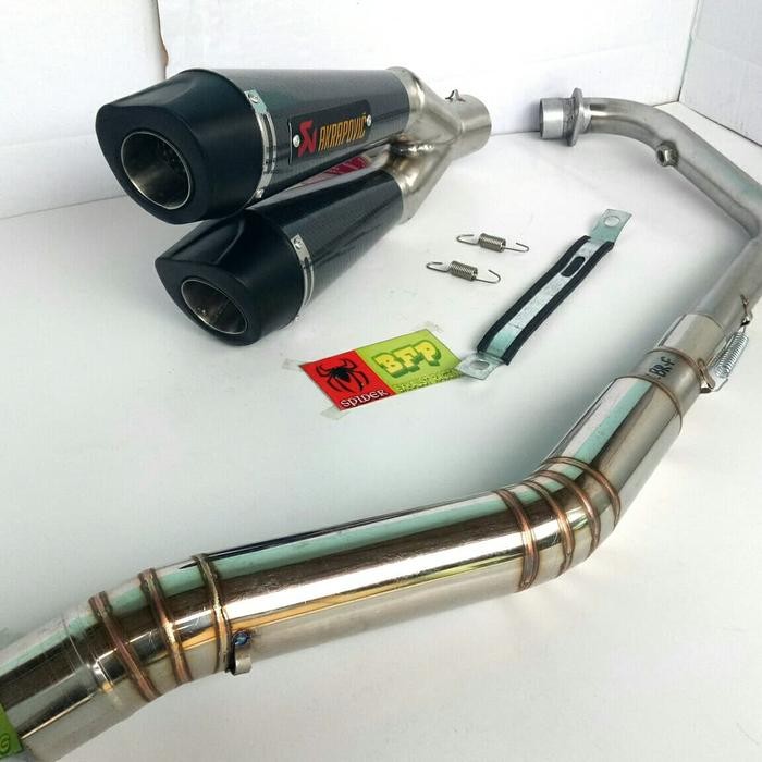 knalpot Racing Akrapovic cabang 2 CBR CB 150R R15 VIXION dll