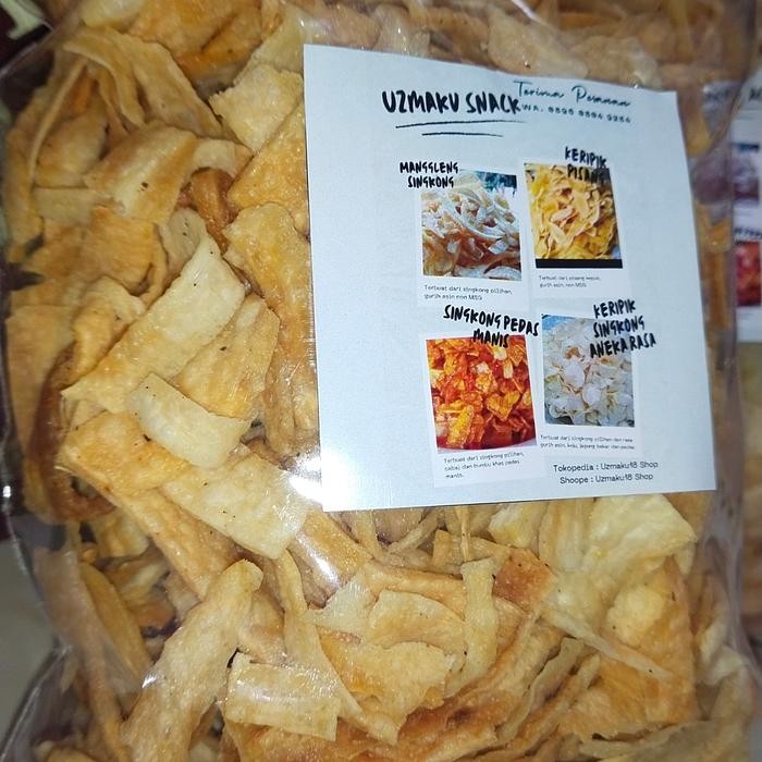 

PastikanTerjaminMutunya- Manggleng singkong keripik gurih asin #keripik 750gr Pouch uk. 32x22CM