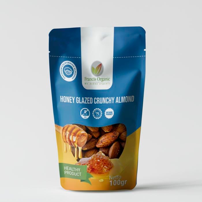 

PastikanTerjaminMutunya- Honey Glazed Chrunchy Almonds - Pocket Size by Francis Organic