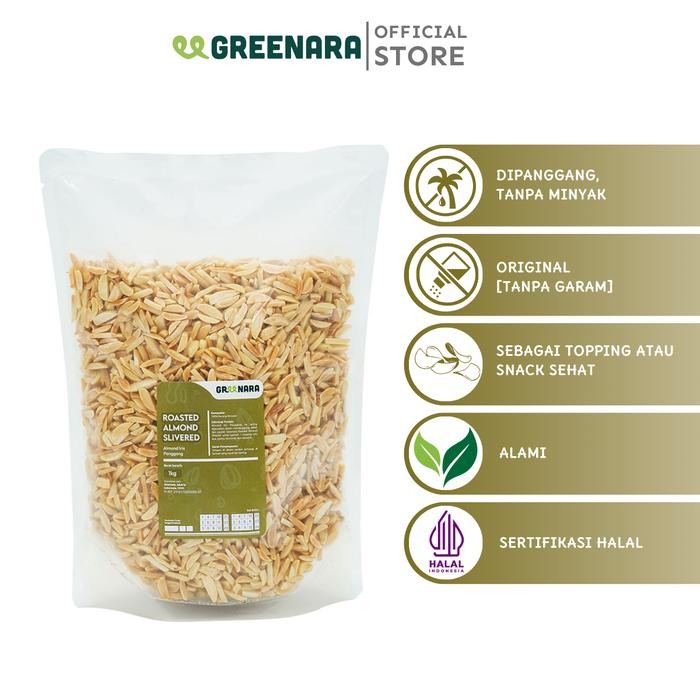 

PastikanTerjaminMutunya- Kacang Almond Cacah Panggang 1kg / Roasted Almond Slivered