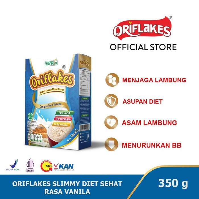 

PastikanTerjaminMutunya- Oriflakes bubur sereal slimmy diet solusi asam lambung 350 gr - vanila