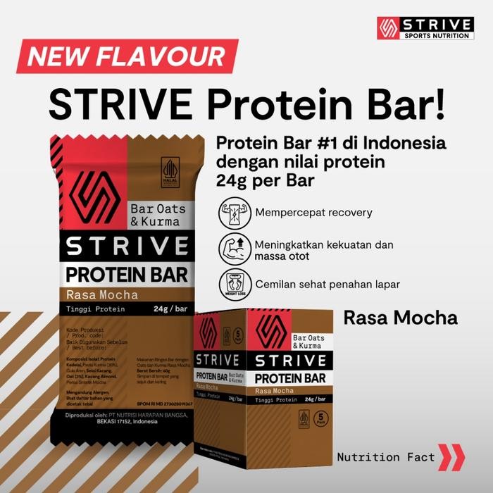 

PastikanTerjaminMutunya- Strive Protein Bar 24gram BPOM Halal