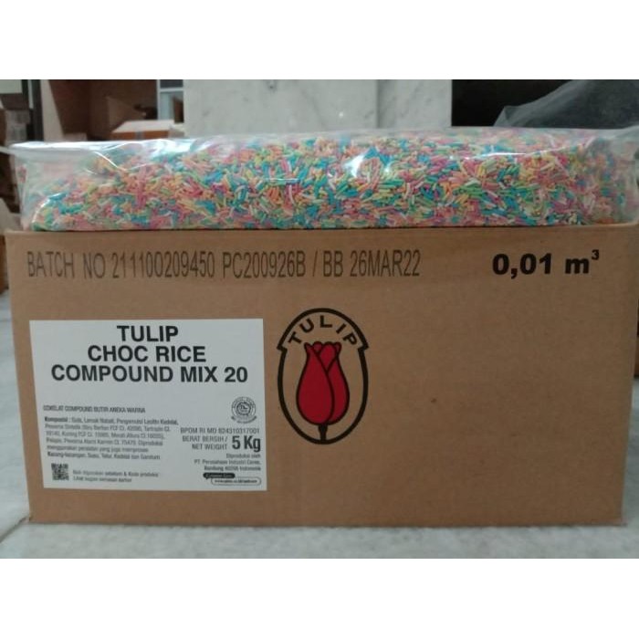 

PastikanTerjaminMutunya- Tulip Chocorice Rainbow Mix Meses Warna Warni 500 Gr