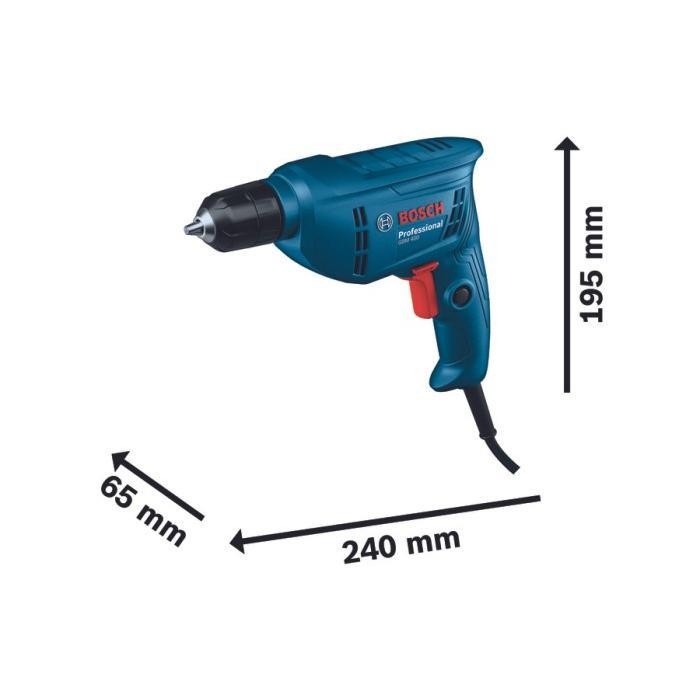 Mesin Bor Listrik 10mm Bosch GBM 400 Bor Besi Drill GBM400 Non Impact BOSCH Mesin Bor Listrik / GBM