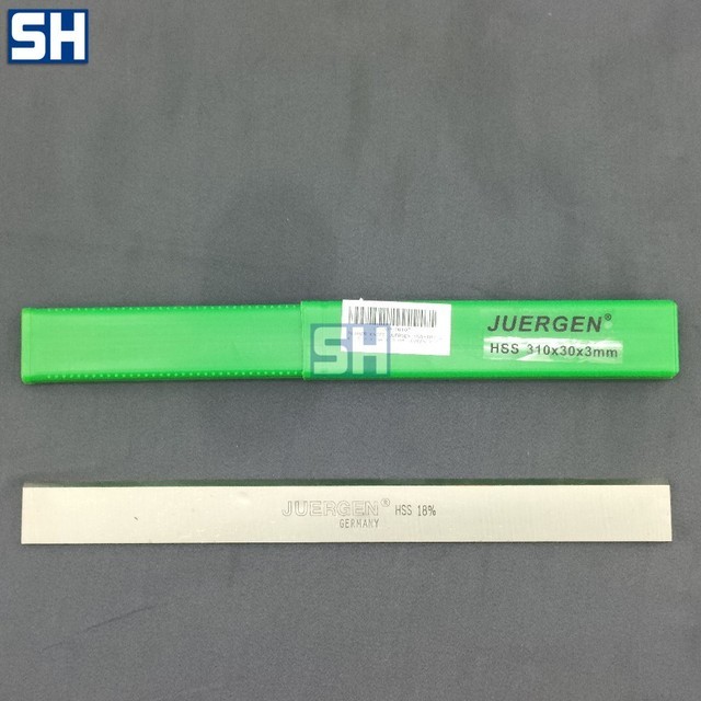 Planer Knife Juergen HSS-18% UK. 310x30x3mm (Green PVC Box) 2Pcs/Box