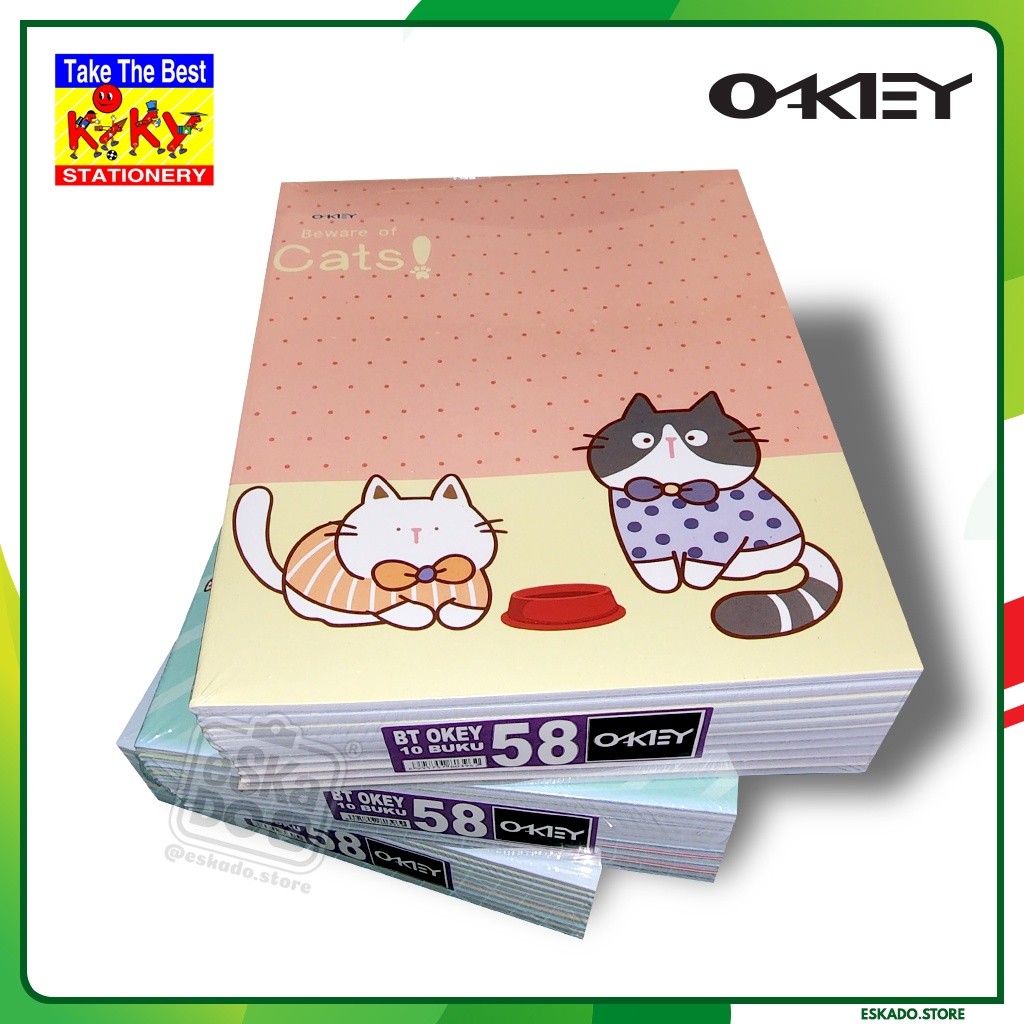 

OKEY Buku Tulis 58 Lembar - 10 Pcs / 1pack Buku Sekolah KIKY