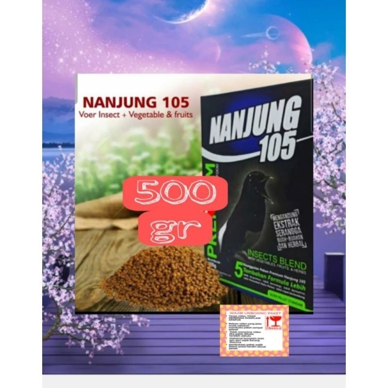 GR NANJUNG 105 VOER pelet ebodjaya pakan burung juara murai K.