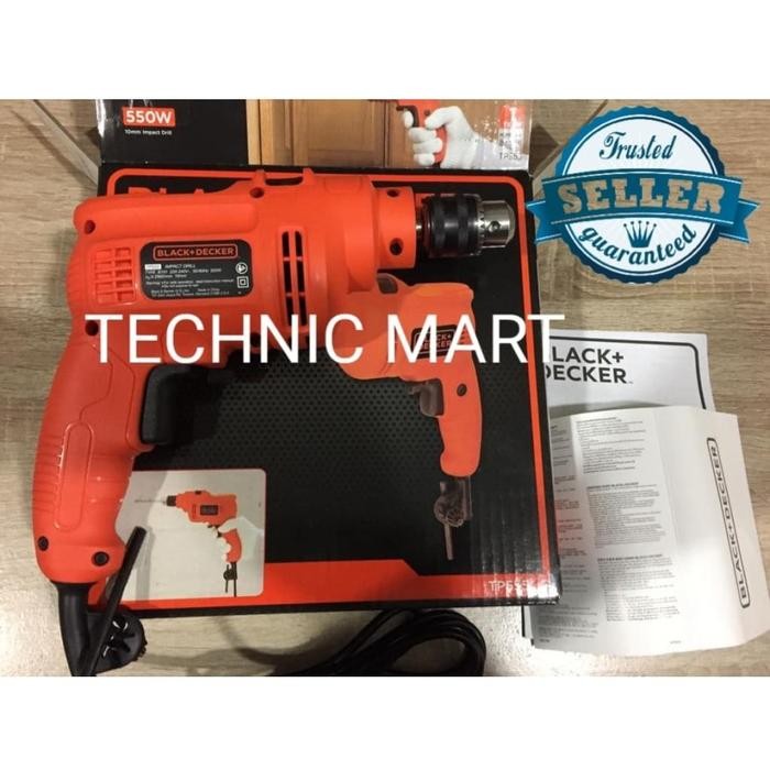 Bor Tembok Beton 10 mm Black + Decker TP555/ Impact Drill 550W