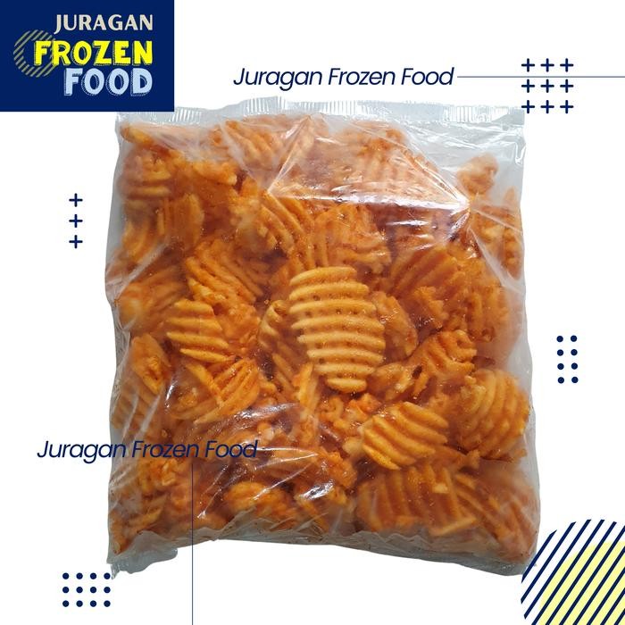 

BnyKBonusBelidiMari- MC Cain Redstone Canyon Waffle Fries Skin On Crisscut Kentang USA 2 Kg