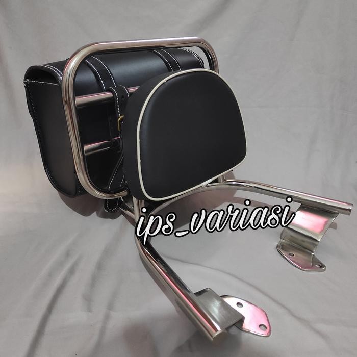 PREMIUM Aksesoris motor fino back rack fino bantalan plus tas aksesories fino