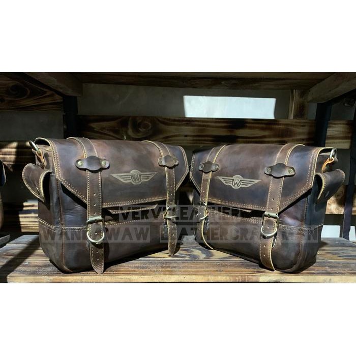 PREMIUM Tas motor w175 , kawasaki w175 , w250 , tas kulit