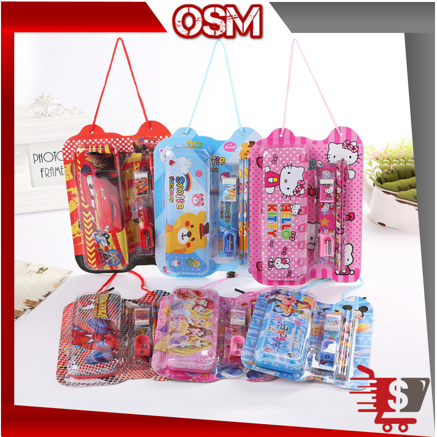 

PROMO / OSM - S6139 Set Alat Tulis Unisex Lucu / Fancy Set Anak Motif Karakter Lucu / Set Alat Tulis