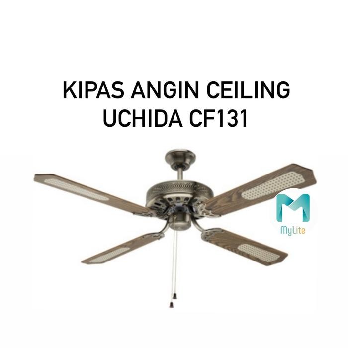 Uchida CF131 Kipas Angin Gantung 52 Inci Antique Brass 4 Bilah