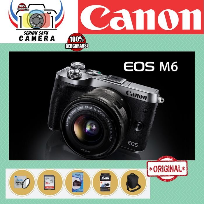 Cam- Kamera Mirrorless Canon Eos M6 Kit 15-45Mm Is Stm - Canon Eos M6