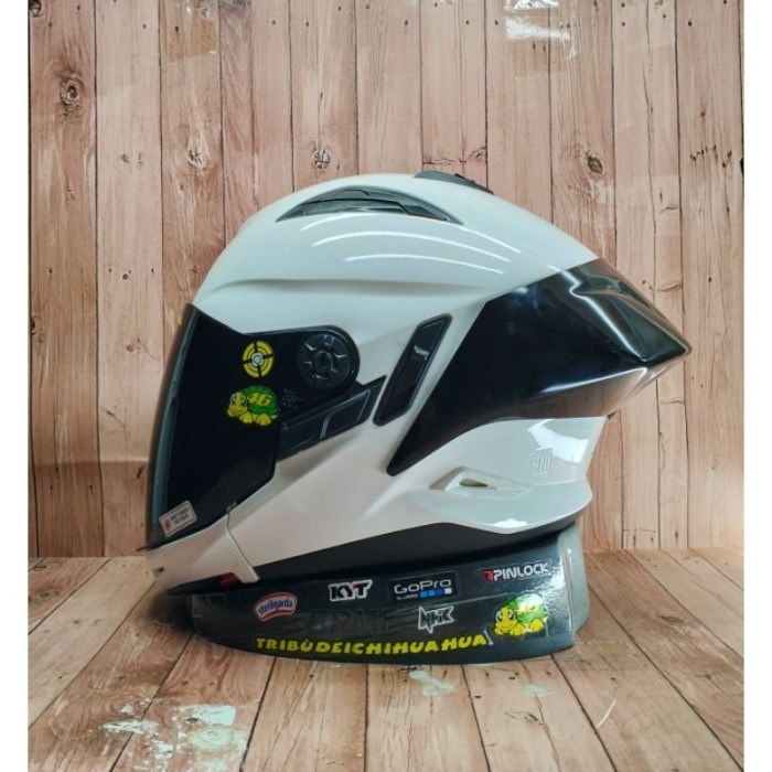 langsung proses HELM ZEUS 613C SOLID WHITE PAKET GANTENG I VISOR