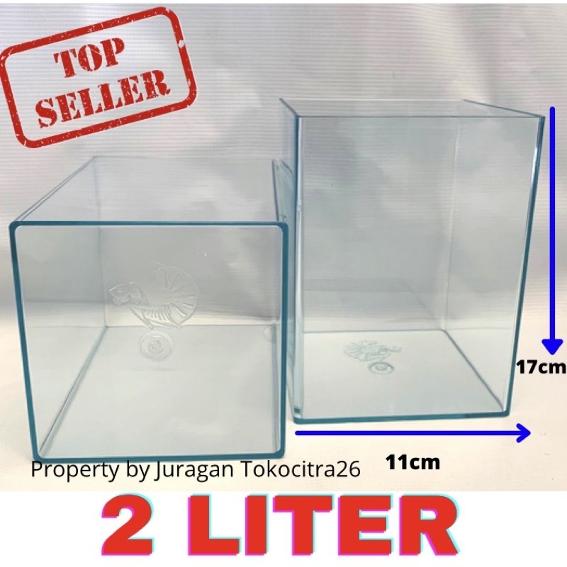 Soliter Akrilik Juragan Toples Cupang 2 Liter Juragan Toples Akrilik Injection Tanpa Sambungan