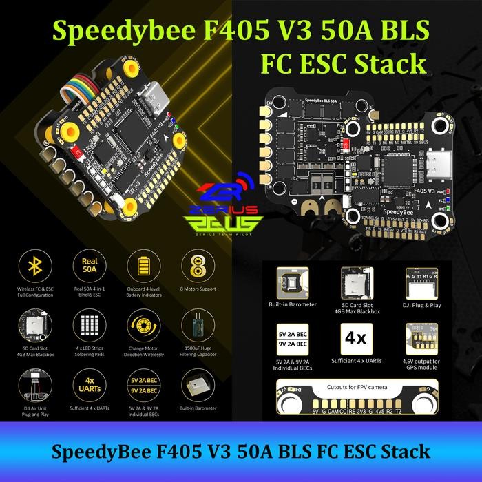 Clixsy- Speedybee F405 V3 50A Bls 3-6S Fc Esc Stack With Bluetooth + Wifi