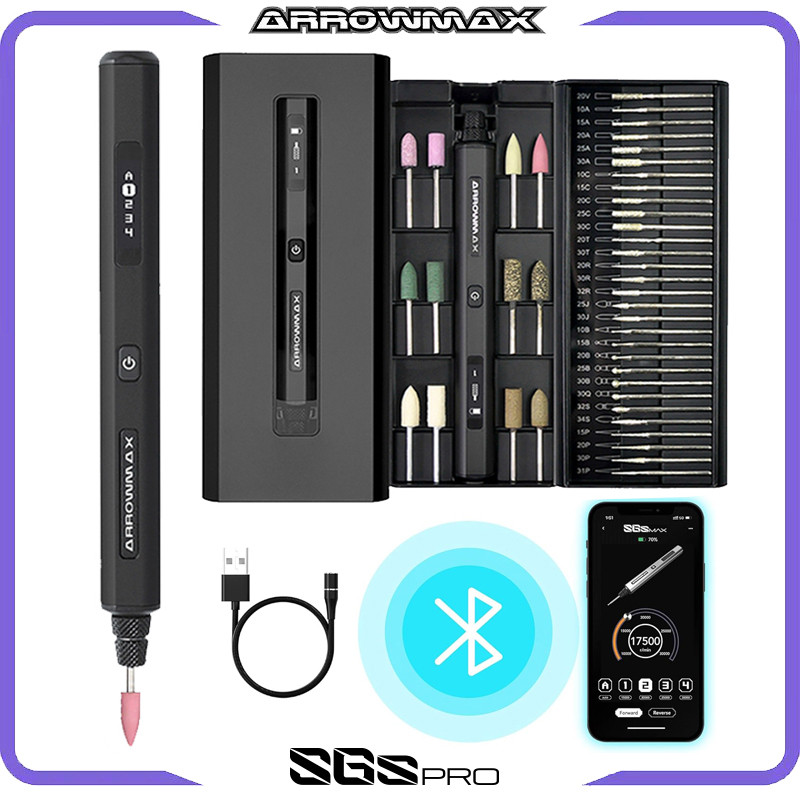 

Arrowmax Smart Engraving Pen Electric Mini Grinder Cordless Rotary Tool With 42 Bits For Metal Wood
