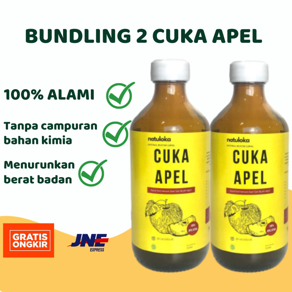 

Natuloka Cuka Apel Bundle 2 Botol [cuka apel murni untuk menurunkan berat badan]