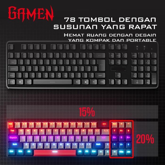 MEYLLSTORE GAMEN TITAN ELITE MECHANICAL PLUGGABLE SWITCH GAMING KEYBOARD WIREDRGB
