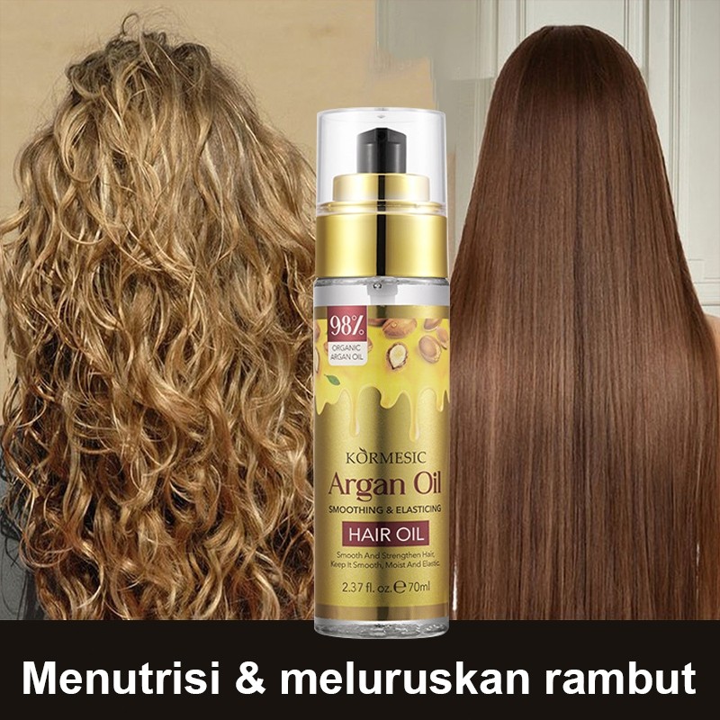 100% ORIminyak rambut minyak pelurus rambut Perawatan Rambut hair oil 70ML untuk rambut kering &