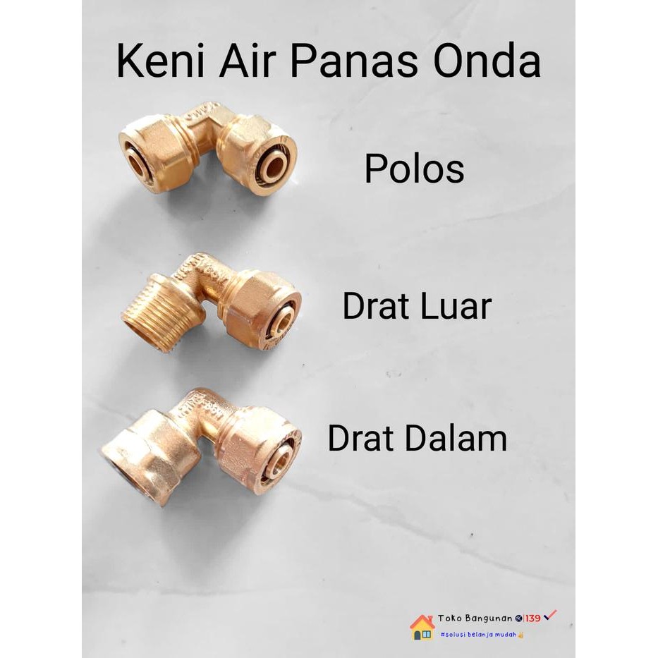 Keni Kuningan Onda Sambungan Pipa Air Panas /Elbow Kode 357