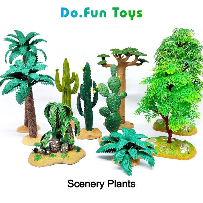 Mainan Miniatur Diorama Dekorasi Tanaman / Tumbuhan / Pohon / Kaktus *