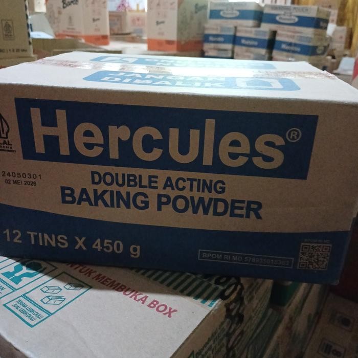 

HERCULES DOUBLE ACTING BAKING POWDER 450 GRAM X 12 KALENG