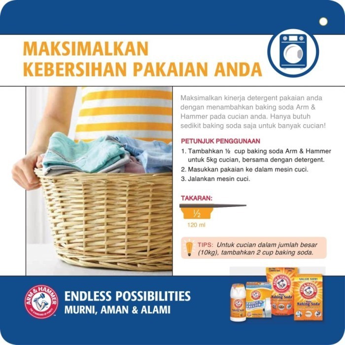 

BAKING SODA MERK ARM & HAMMER BAKING SODA 4.89 KG MADE IN USA
