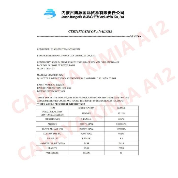 

SODA KUE (SODIUM BICARBONATE) (BAKING SODA) EX.RRC-MALAN 1 ZAK (25 KG)