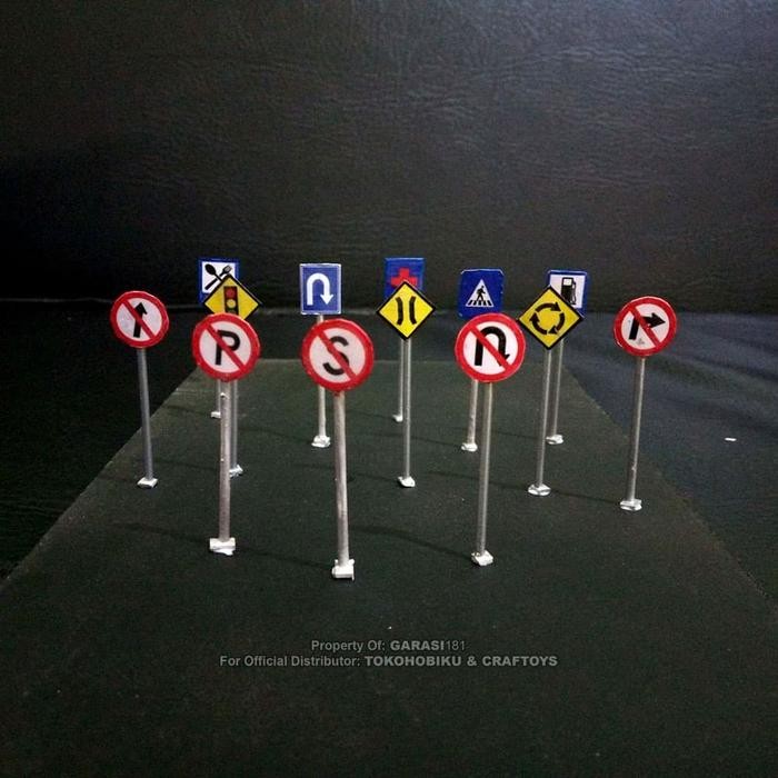 DIORAMA DIECAST - MINIATUR RAMBU LALU LINTAS *