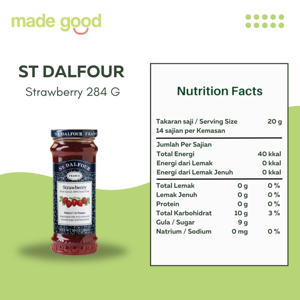 

St. Dalfour Strawberry Blueberry Four Fruit Spread 284gr