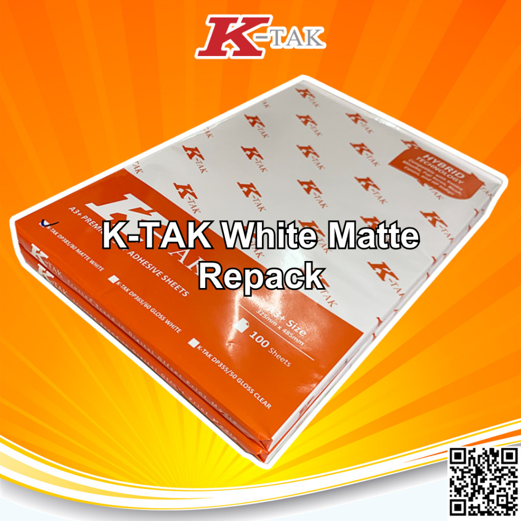 

Ktak Sticker Vinyl A3+ PP Film K-Tak Hyd Laser Toner dan Indo Stiker Anti Air - Repack 25