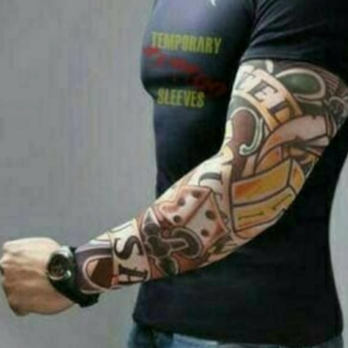 MANSET TANGAN PRIA TATO ARM SLEVEE TATTO LENGAN MANSET MOTOR 1 LUSIN