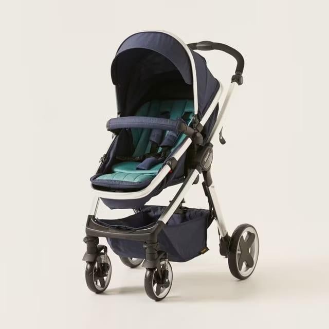 PROMO Giggles Tulip Convertible Stroller Bayi Adjustable Canopy Navy Denim