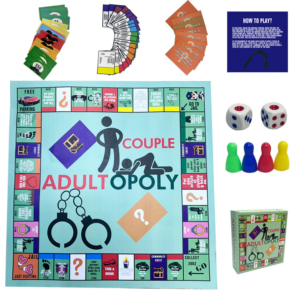 Adultopoly Board Game Couple Board Game Funny Date Night Couple Game Interactive Portable Couple Gam